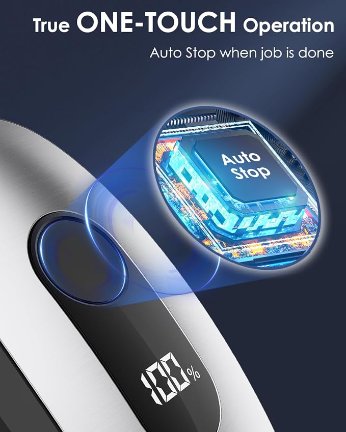 Canslab IRON Electric Can Opener, with LED Battery Track, Stainless Steel | Smart Auto Stop, Heavy-Duty, Wall-Mountable, Side Cut Smooth Edge, Professional-Grade Blade, USB-C Rechargeable, Hands-Free