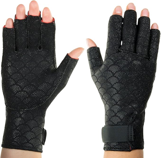Thermoskin Premium Arthritic Gloves, XX-Large, Black – Pair of Compression Gloves for Arthritis Pain Relief in Fingers and Hands