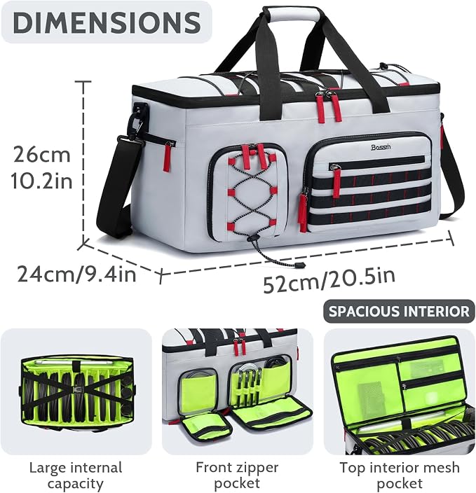 DJ Cable Gig Bag for Equipment, DJ Cable Organizer Backpack with Detachable Dividers and Padded Bottom, DJ Mixer Bag for Music Gear Accessories with 15.6'' Laptop Compartment (Grey)