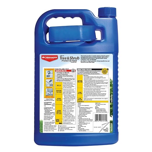 BioAdvanced 12 Month Tree & Shrub Protect and Feed Concentrate - Mix & Pour - Insect Control and Plant Food - Up to 12 Months Protection - 1 gal Bottle