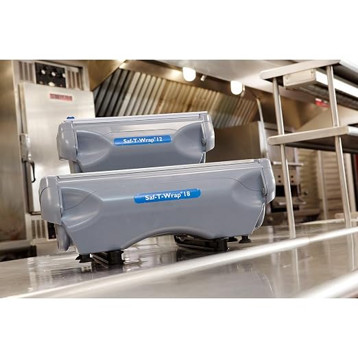 Carlisle FoodService Products SW12 Saf-T-Wrap Foil/Film Dispener for 12" Rolls,Gray