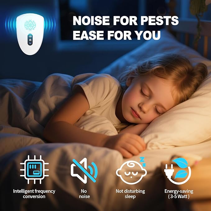 2026 Upgraded Ultrasonic Pest Control Repeller, Mouse Repellent Indoor for Spider Roach Bug Ant Mosquito Rat Mice Insect Deterrent, Mouse Rodent Repellent Ultrasonic Plug in, 3 Mode Switching, 10 PACK