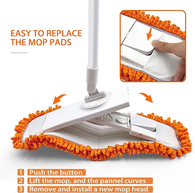 JEHONN Broom and Dustpan for Home; Dust Mop for Floor Cleaning