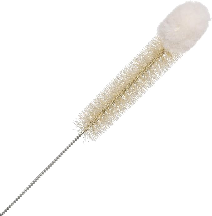 REDECKER Wool Tip Bottle Cleaning Brush Set with Pig Hair Bristles and Wire Handles, Set of 5, Various Sizes, Made in Germany - Bottle Cleaner Brush - Bottle Brush Soft Tip