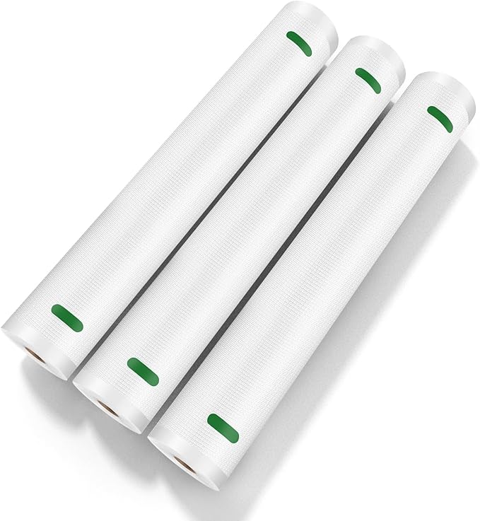 MAGIC SEAL Vacuum Sealer Bags, 3 Rolls 12’’ x 16.4’ Commercial Grade Textured Vacuum Seal Bags for Food Storage, Sous Vide and Meal Prep, Heavy Duty BPA Free