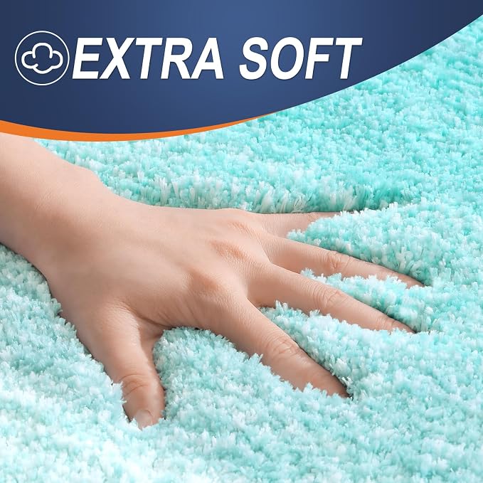 OLANLY Bathroom Runner Rugs Mat 70x24, Extra Soft Absorbent Microfiber Bath Rugs, Rubber Backing, Quick Dry, Washable Long Bath Mats for Bathroom Floor, Tub and Shower, Home Decor Accessories, Teal