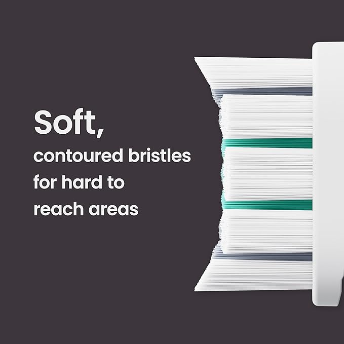 quip Ultra and Ultra Lite EasyClick Brush Pod Refill Heads - 4 Pack - Verified quip Brush Head Refills for Sonic Electric Toothbrushes - Soft Bristles, Compact - Last 3 Months Each - White