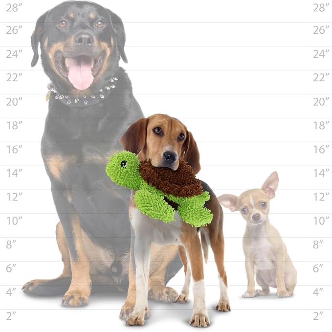 MIGHTY® 2 Pack Microfiber Medium Turtle Dog Toys | Ultra Durable Plush Toy with Multiple Layers & Reinforced Seams , Washable and Floats , Mighty® Construction