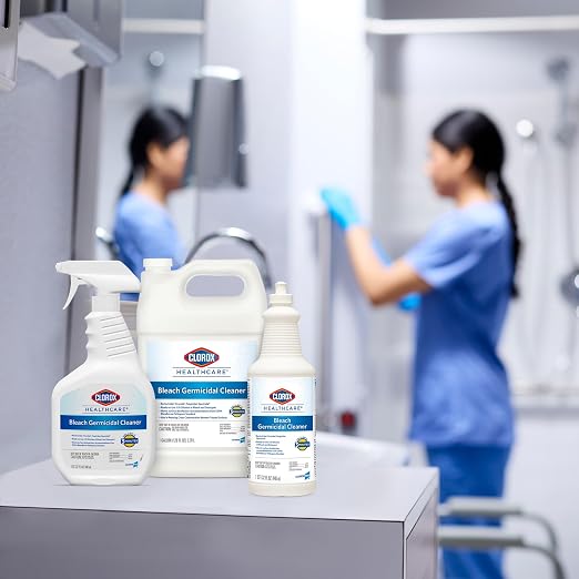 Clorox Healthcare Bleach Germicidal Cleaner Spray, 32 Fluid Ounces, Pack of 6 (Package May Vary)