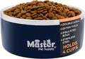 Master Pet Supply Stainless Steel Dog Bowls - 32 oz, Heavy Duty - Navy Blue, Double Wall Extra-Thick Insulated, Non-Slip Pet Water Bowl for Dogs, Cats & Pets, Anti Rust Metal, Dish Washer Safe