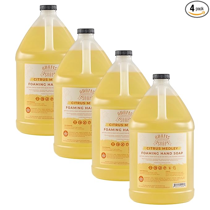 Adams Handmade Soap Liquid Foaming Soap 1 Gal - Citrus Medley (Pack of 4)
