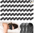 Newcotte 50 Pcs Silk Sleep Eye Mask for Sleeping Adjustable Elastic Strap Blackout Smooth Soft Eye Covers No Pressure Sleep Mask for Women and Men Comfortable Blindfolds(Black)