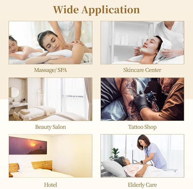 100 PCS Disposable Massage Table Sheets, 71 x 31.5 in Breathable Non-Woven Fabric Tattoo Bed Covers, Single Use Hygiene Sheet for SPA Centers, Beauty Salons, Hotels