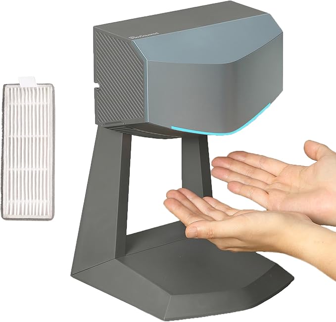Hand Dryer with Accessory Stand & HEPA Filter for Commercial/Residential (Home) Use - Compact, Portable, High Speed, UL/ETL Listed (Glacier Blue Bundle)