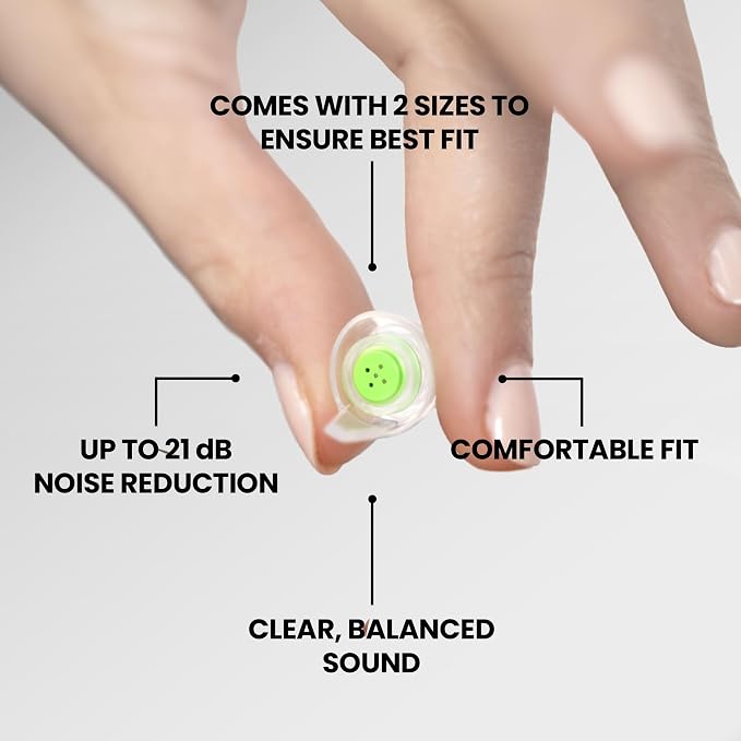 Eargasm Smaller Ears X Edition Earplugs for Concerts, Festivals, Musicians, Night-Life, Motorcycle Hearing Protection - Reusable Ear Plugs for Small Ears, High Fidelity Noise Reduction up to 21 dB