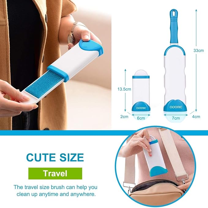 Reusable Dog Hair Remover Roller for Pets Lint Fur Brush Rollers Easy Hair Removal from Furniture Clothes Sofa Carpet Couch Bedding Dog Cat Pet Hair Cleaner