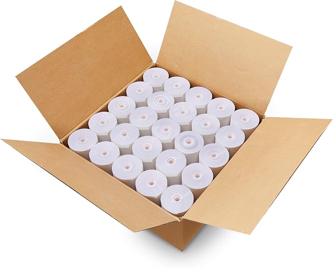 3 X 65' 3-ply White/Canary/Pink Carbonless Kitchen Paper 50 Rolls TMU 220, 50 Rolls