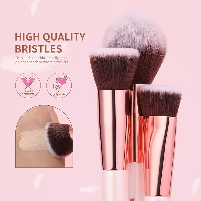 DUcare 27Pcs Makeup Brushes Professional Makeup Brush Set | Face and Eye Brush Set Ultra soft hair Foundation, Concealer, Blush, Contour, Blending, Eyeshadow Khaki Brush kit