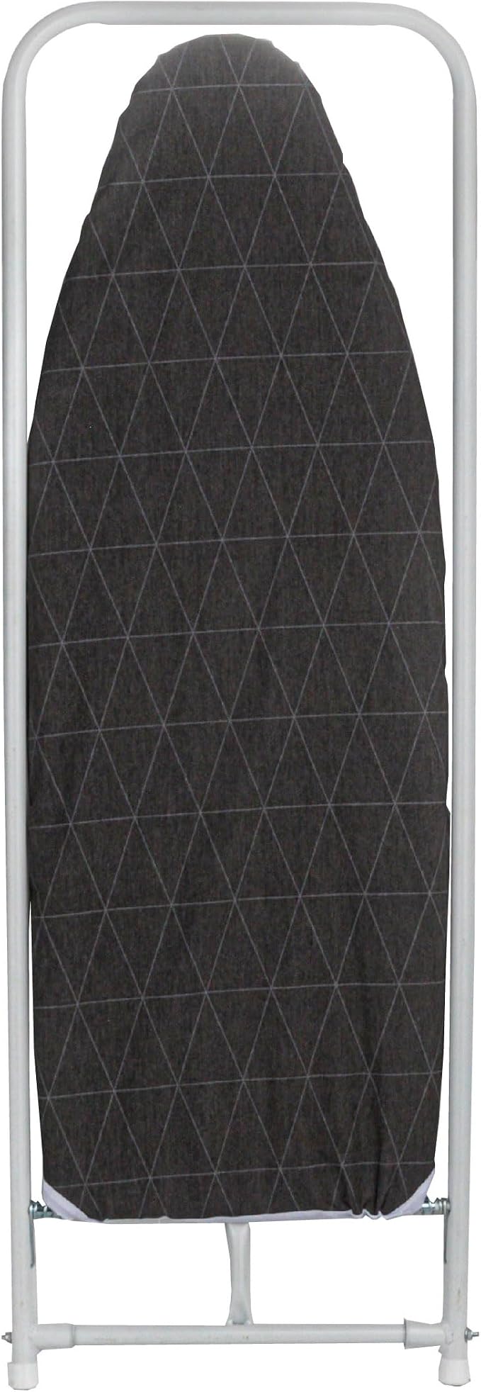 Household Essentials Over The Door Ironing Board, Space Saving Fold Down Ironing Board for Small Spaces, Apartments & Laundry Rooms – Compact Hanging with Easy Pull-Down Design, White & Black