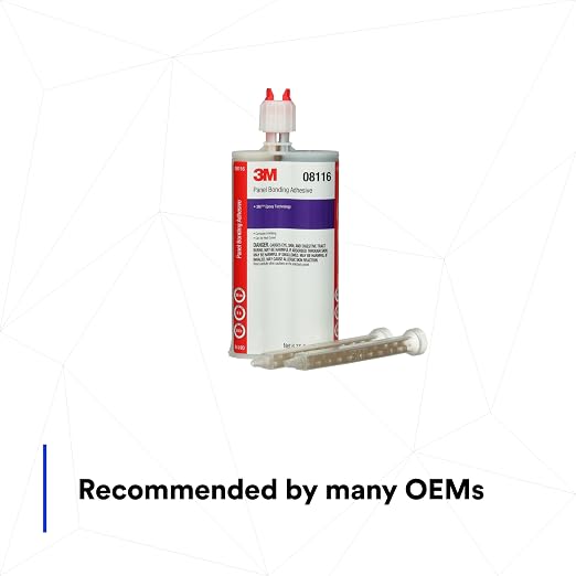 3M Panel Bonding Adhesive, 08116, 200 ml/6.75 fl oz Cartridge, Black