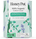 Honey Pot - Herbal Everyday Panty Liners for Women - Infused w/Essential Oils for Cooling Effect & Organic Cotton Cover – Medium Pack -Feminine Care - 50 ct