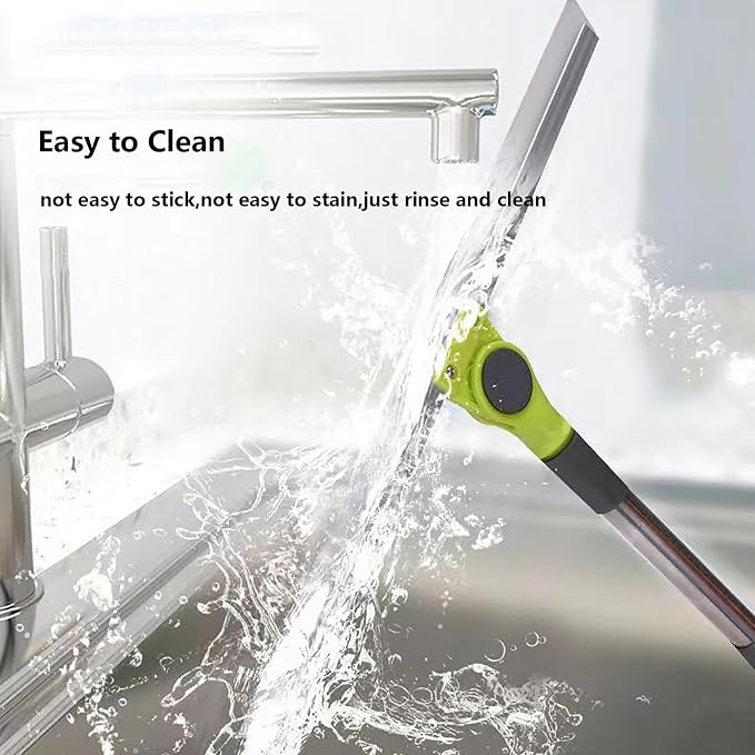 Silicone Broom, with 51 Long Handle Squeegee Broom for Floor, Garage Floor Squeegee Cleans Glass,Fine Dust,Hair,Liquids,Large:50×130cm