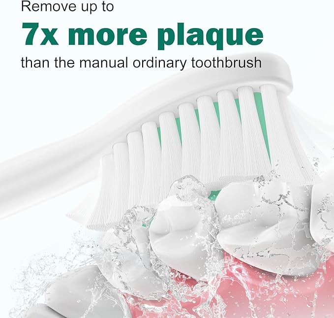Replacement Toothbrush Heads for Philips Sonicare E-Series/Essence/Xtreme/Elite and Other Screw-on Models, 4 Pack, Dupont Bristles for Effective Cleaning