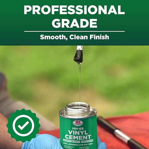HH-66 Vinyl Cement 4 oz - Vinyl Adhesive, Cement Glue, Industrial Contact Cement for PVC & Vinyl Repair - Waterproof Flexible Vinyl Glue for Tarps, Pool Liners, Inflatables & Marine – RH Adhesives