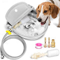 Ademon Automatic Animal Drinking Water Bowl with Float Valve, Extended Pipe & Drain Hole,3L Stainless Steel Waterer Feeder Farm Dog Dispenser Kit Self Filling for Livestock Horse Goat Water Trough