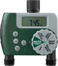 Orbit Programmable Digital Hose Watering Timer - 2 Outlet - Battery Powered - with LCD Screen - Built-in Rain Delay - Water-Resistant - 58910