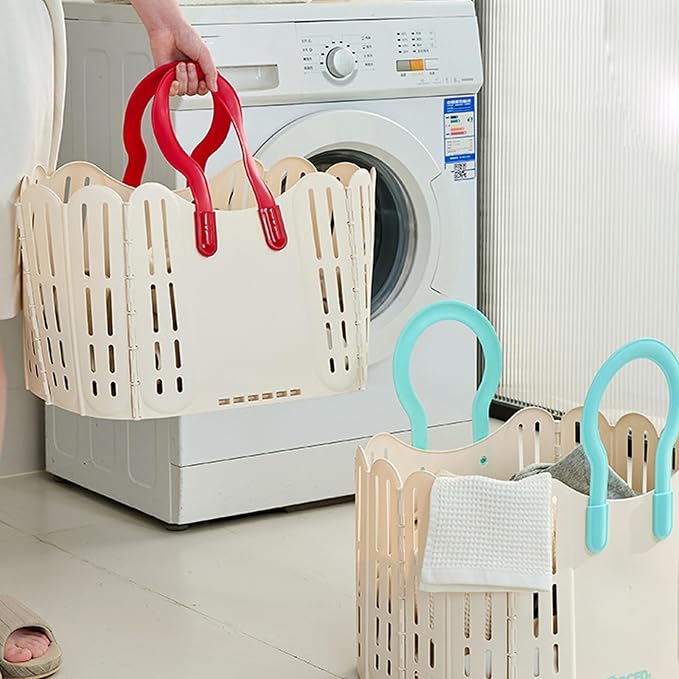 Collapsing Laundry Basket Pliable Obstruct for College Dormitory Space Saving Plan Permanent Ventilated Net
