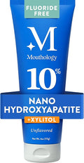 10% Nano Hydroxyapatite Toothpaste (Unflavored) Fluoride Free, Whitening*, Rod Shaped nHa, Xylitol Toothpaste for Adults, Enamel Care*, Sensitive Teeth*, SLS Free, 4oz (USA Made) Package May Vary