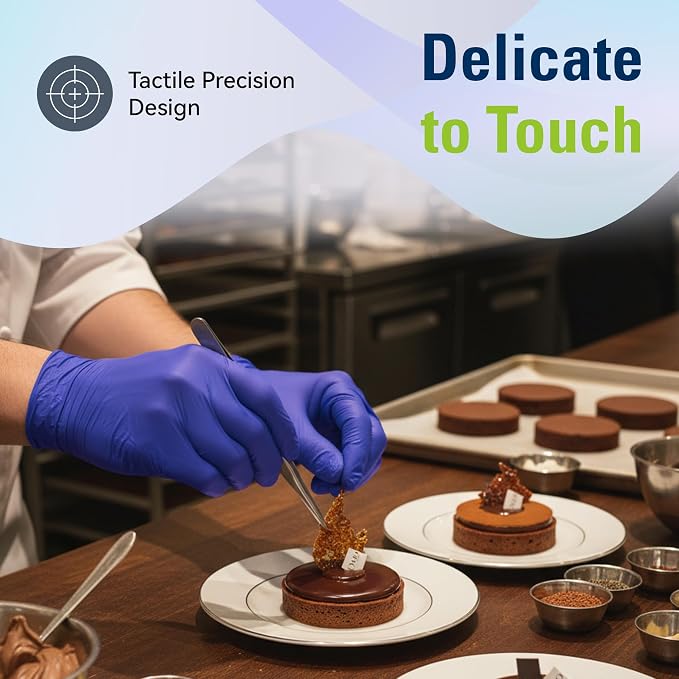 SWIFTLITE Disposable Nitrile Gloves, Food Safe, Latex-Free Powder-Free, Kitchen Rubber Gloves for Cooking and Cleaning