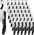 Honoson 30 Pcs Wine Keys for Severs Opener Travel Corkscrew Wine Bottle Opener Waiter Beer Bartender for Wedding Home Office Kitchen Restaurant Bar Applications (Black)