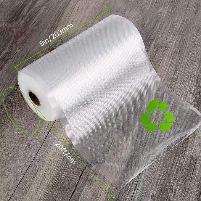 Vacuum Sealer Bags 6 Rolls 8"x20' Freezer Bags, 120Feet | Commercial Grade, BPA Free, Customized Size, Sous Vide Cooking, Puncture Prevention, Kitchen Essentials, Kitchen Gadgets
