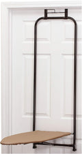 Household Essentials Over‑The‑Door Steel Top Ironing Board with Scorch‑Resistant Cotton Cover, Bronze Color