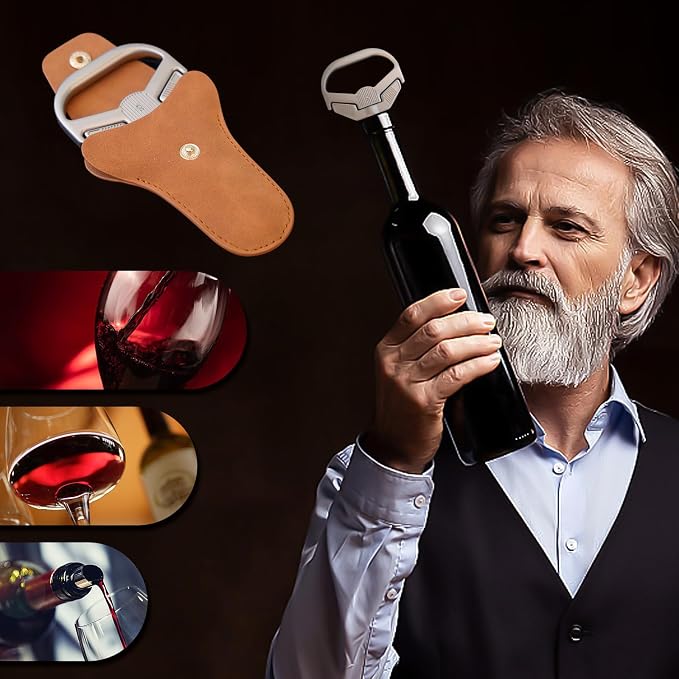 3-in-1 Ah So Wine Opener, Two Prong Cork Puller for Aged Bottles | Vintage Cork Specialist,Versatile 3-in-1 Tool,Ergonomic Metal Handle,Travel-Friendly Case,Connoisseur's Gift