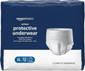 Amazon Basics Unisex Protective Underwear, Overnight Absorbency, Extra Large, 12 Count
