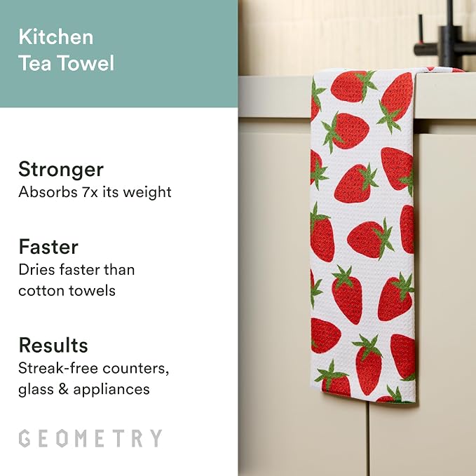GEOMETRY Spring Kitchen Towels - Quick Dry Microfiber Cloth Spring & Summer Dish Towels for Kitchen Drying - Premium Quick Dry Towel - Sandy, 18" x 30" - 1-Pack