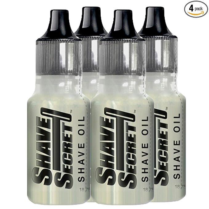 Shave Secret Shaving Oil - The Most Comfortable and Smoothest Shave Ever! 18.75Ml - 4 Pack