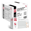 Intco Basic Medical Clear Vinyl Exam Gloves,Disposable Gloves- Latex-Free & Powder-Free for Medical,Cleaning,Food Safe- VGPF3003 (Case of 1000,Clear), Large