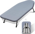 SheeChung Small Ironing Board 12"x32",Mini Ironing Board with Metal Mesh | Foldable,Tabletop,Hanging Hook,Cotton Cover,Heat Resistant Pad,Space Saving,Non-Slip Feet,Fits for Dorm Travel Sewing Room