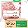 BEIDOU-PAC Slider Gallon Food Storage Freezer Bags with Stand-Up Bottom, 250 Count | 2 Mil |10.5 IN X 9.3 IN X 2.7 IN, Freshness Easy Open Reclosable Clear Plastic Bags (Slider-gallon-250count)