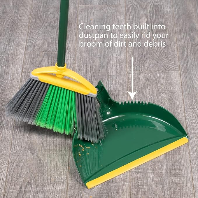 Pine-Sol Jumbo Dustpan, 13.2” | Heavy Duty Dust Pan with Rubber Edge | Clip-On Design Attaches to Standard Broom Sticks