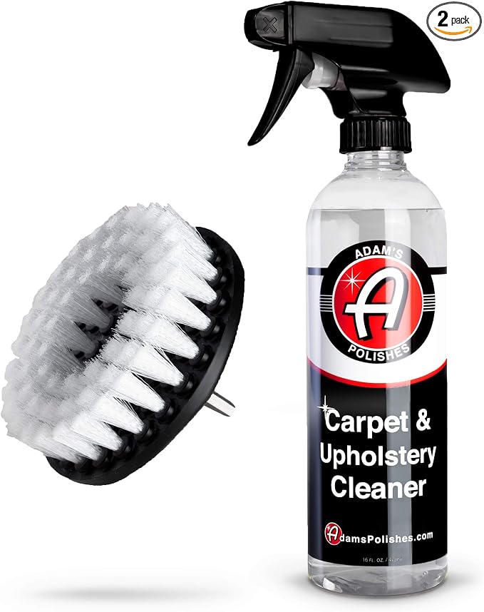 Adam's Polishes Carpet Drill Brush Combo - A Cleaning Tool Attachment For Scrubbing/Cleaning Carpet, Upholstery, Leather Seats & Chairs, Floor Mats, Trunk, Furniture, Interior Boat, RV & Accessories