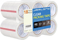 JARLINK 18 Rolls Clear Packing Tape, Heavy Duty Packaging Tape | 1.88 Inches Wide and 55 Yards per Roll, 990 Total Yards. Value Bulk Pack Clear Box Sealing Tape for Shipping.