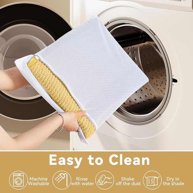 Triohero Bathroom Rugs Non Slip Washable, Super Absorbent Thin Bath Mat Quick Dry Low Pile Bathroom Rug, Yellow 24"x36"