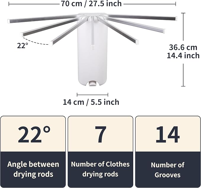 RFOUO Wall Mounted Clothes Drying Rack Tripod,Foldable Drying Rack,Wall Mounted Dryer Rack Clothing,Over The Door Drying Rack for Laundry Bedroom Household Aluminium