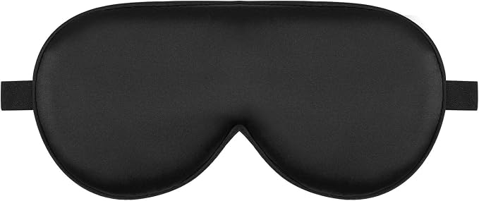 Alaska Bear Sleep Mask Silk Eye Cover with Shaped Pad, Machine Washable | Pressure-free Sleeping, Foam Insert, Upgrade Contour Over Conventional Flat Satin Eye Masks