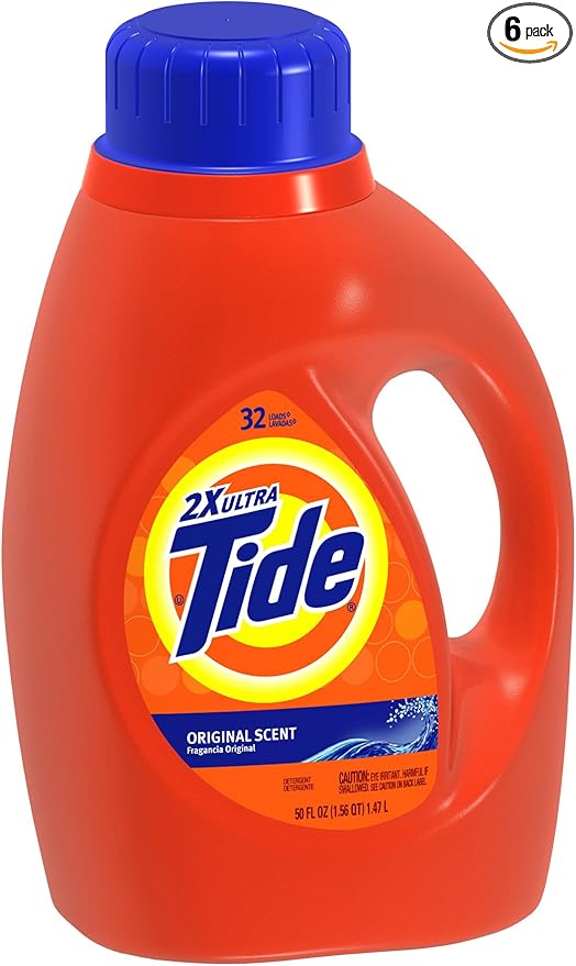 Tide 13878CT Ultra Liquid Tide Laundry Detergent, 32 loads, 50 oz Bottle (Case of 6)